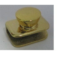 Glass Knob Without Hole - 6mm - Gold Fi