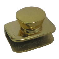 Glass Knob Without Hole - 8mm - Gold Fi