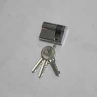 Half Cylinder Lock - 45mm - Chrome Plat