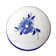 Furniture Knob - Hand Painted Ceramic W