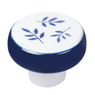 Furniture Knob - Porcelain Dark Blue Le