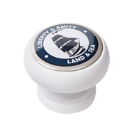 Yacht White Wood Knob