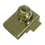 Double Glass Lock - 15mm - Gold Finish