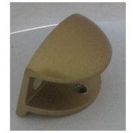 Glass Oval Bracket - Matt Gold Finish -