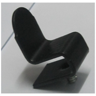 Glass Handle Without Hole - 8mm - Black