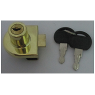 Single Glass Door Lock - 19mm - Gold Fi
