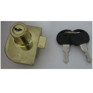 Double Glass Door Lock - 19mm - Gold Fi