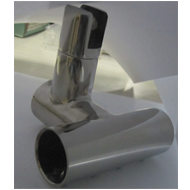 3 Way Pipe To Glass Fitting - CP Finish