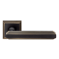 Glamor - Door Lever Handle on Rose - Br