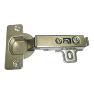 Push Hinge with Mounting Plate - Nickel