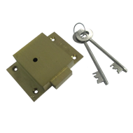 Cupboard Lock Double Turn Heavy - Gold