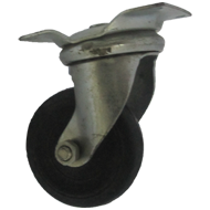 Wheel With Plate - 3Inch - Black/SS Fin
