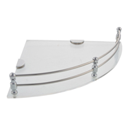 Glass Corner Shelf - 300X300 mm - Chrom