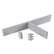 Three Side Connector - Grey - 90mm