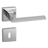 Edge Lever Handle on square Rose - Chro