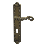 POESIA Lever Handle on Small Plate in P