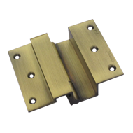 Brass Overlay Door Hinge - Full - Antiq