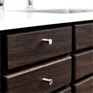 THOR Cabinet Knob - 12mm - Inox Look Fi