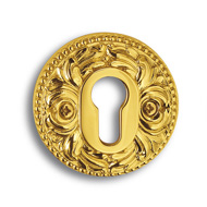 Yale Key Hole Escutcheon - Old Gold Fin