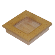 Sliding Flush Handle - 3X3 Inch - Teak