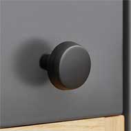 AUTUMN Matt Black Cabinet Knob - 28mm