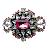 Jewellery Cabinet Knob Pink and Transpa