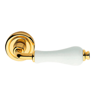 Dalia White porcelain pb Door Handle on