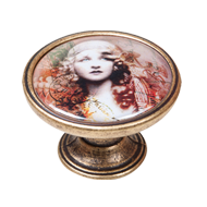 lovely Woman Antique Cabinet Knob