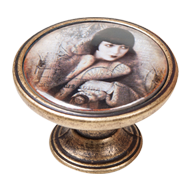 Woman Design Antique Knob