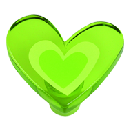 Green Heart Cabinet Knob
