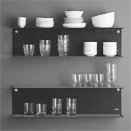 Large Wall mounted shelf - Black - 900m