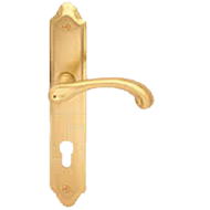 MIRA Door Lever Handle on Plate in Bron