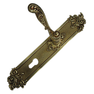 Rococo - Mortise Door handle on Plate -