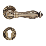 Zaara Door mortise handle on rose - Pat