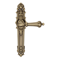 Door Mortise handle on Plate - Patine M