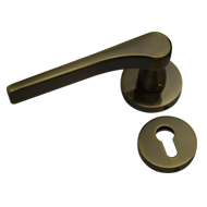 Door Mortise Handle on rose - Matt Anti