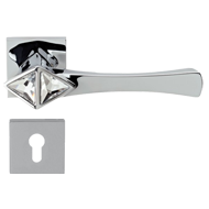 COMETA Crystal Lever Handle in Gold Pla