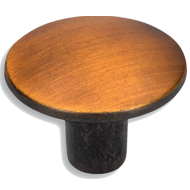 Cabinet Knob - 30mm - Antique Brass Fin