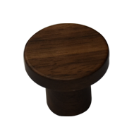 Circum Cabinet Knob - 33mm - Walnut Cle