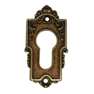 Key Hole Yale Escutcheon - Old Gold Fin