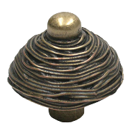 Cabinet Knob - 35mm - Antique Brass Tru