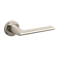 TECNO Door Lever handle on rose - Brass