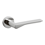 FIN Door Lever handle on rose With Yale