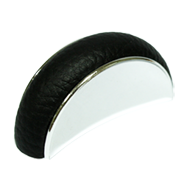 Cabinet Leather Knob - Bright Chrome Wi