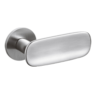 CONCA Door Handle - Brass - Satin Chrom