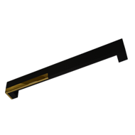 Glass Door Handle - Black Gold Finish -