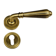 Brass Door Lever Handle - Antique Brass