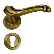 Brass Door Lever Handle - Antique Brass