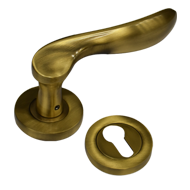 Brass Door Lever Handle - Antique Brass