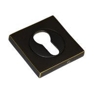 Brass Escutcheon - Black Matt Antique F